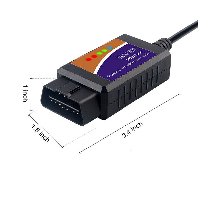 For Ford Forscan OBD2 Code Reader ELM327 V1.5 USB Modified Scanner HS/MS CAN UK