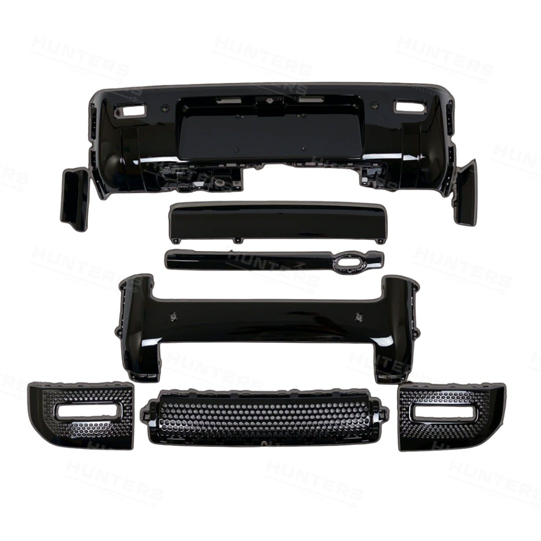 Defender MY26 gloss black front and rear bumper pack