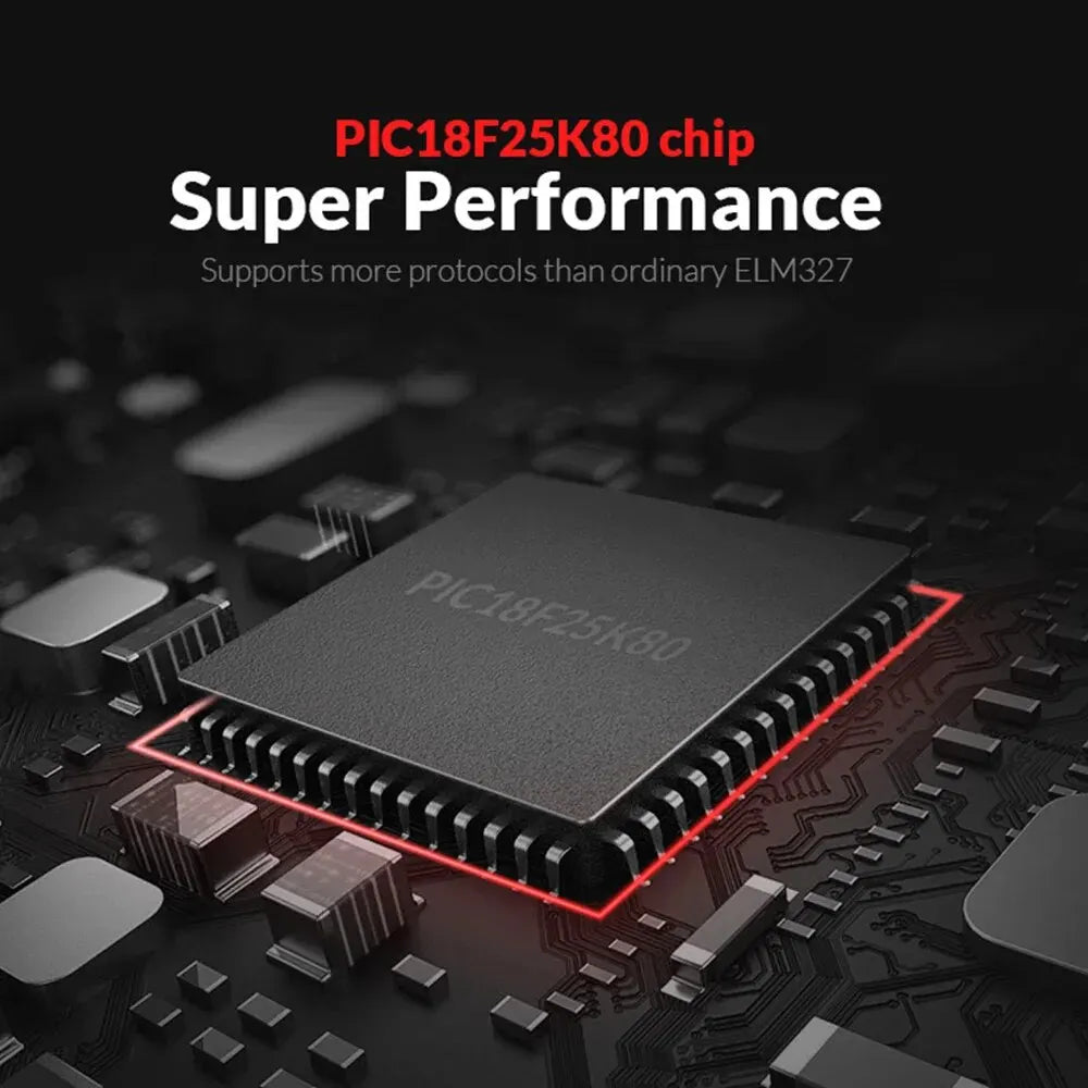 OBDII Scanner Code Reader Car Diagnostic Tool Wifi/Bluetooth ELM 327 V 1.5 ICAR2 OBD SCAN for Android/Ios PIC18F25K80 Chip