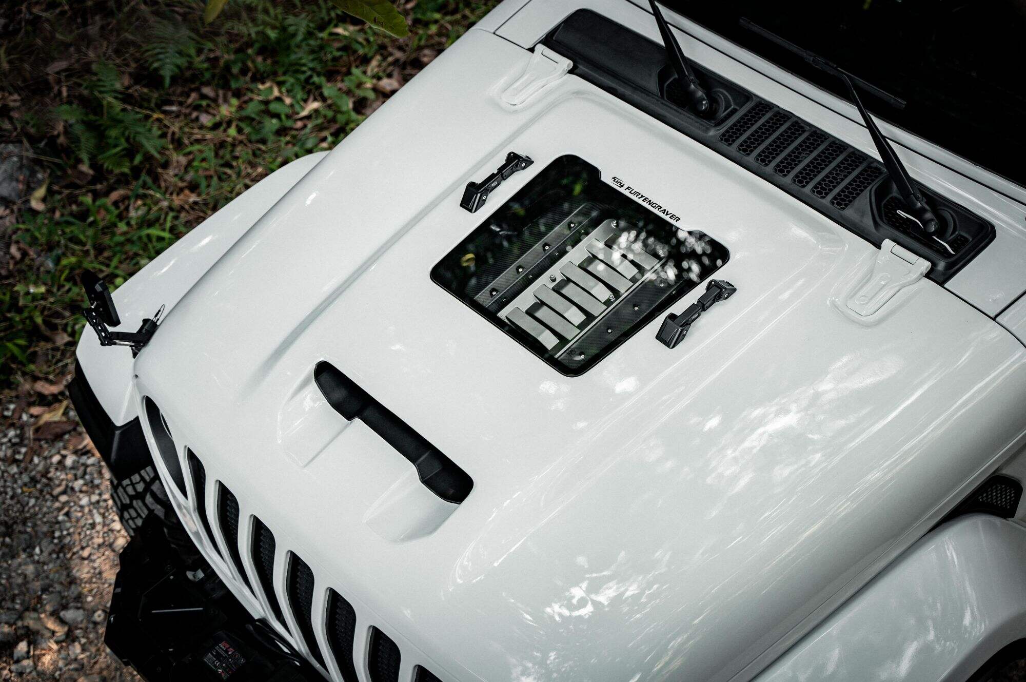 Fury Gravity Aluminium Exterior Hood Mounts For Jeep wrangler