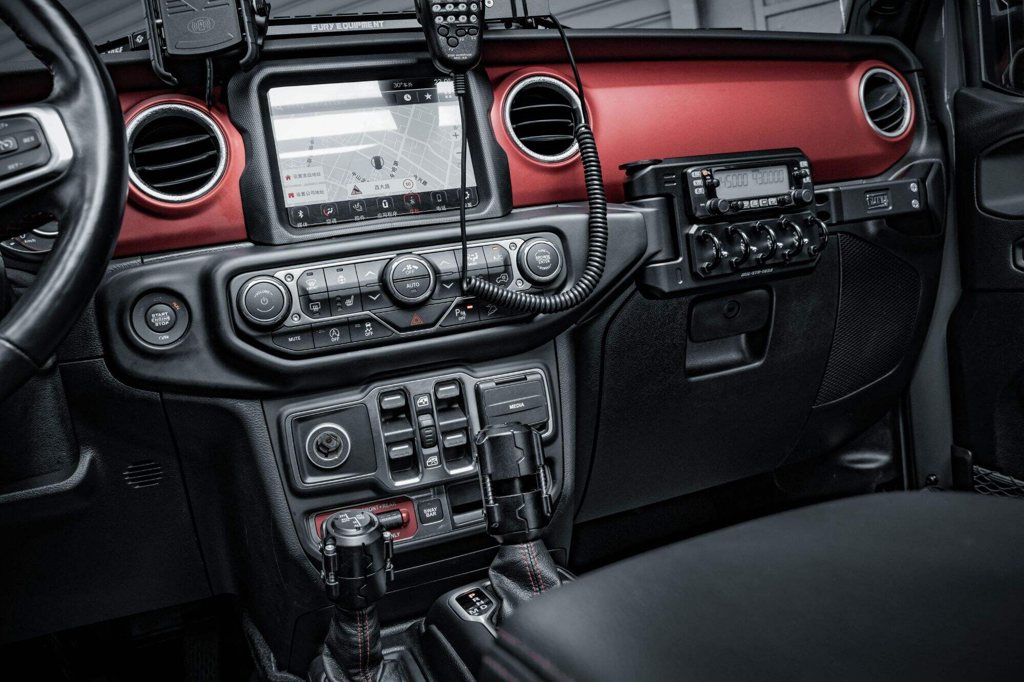 Fury CONTROL PANEL KIT WITH TABLET SUPPORT For Jeep Wrangler