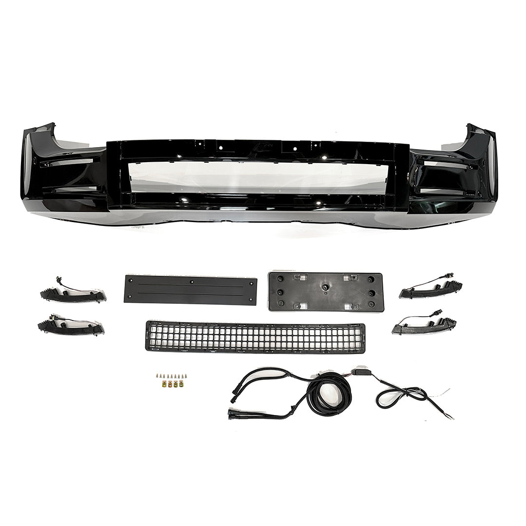 LM STYLE FRONT LIP INCL DRLS LAND ROVER DEFENDER 90/110/130 L663