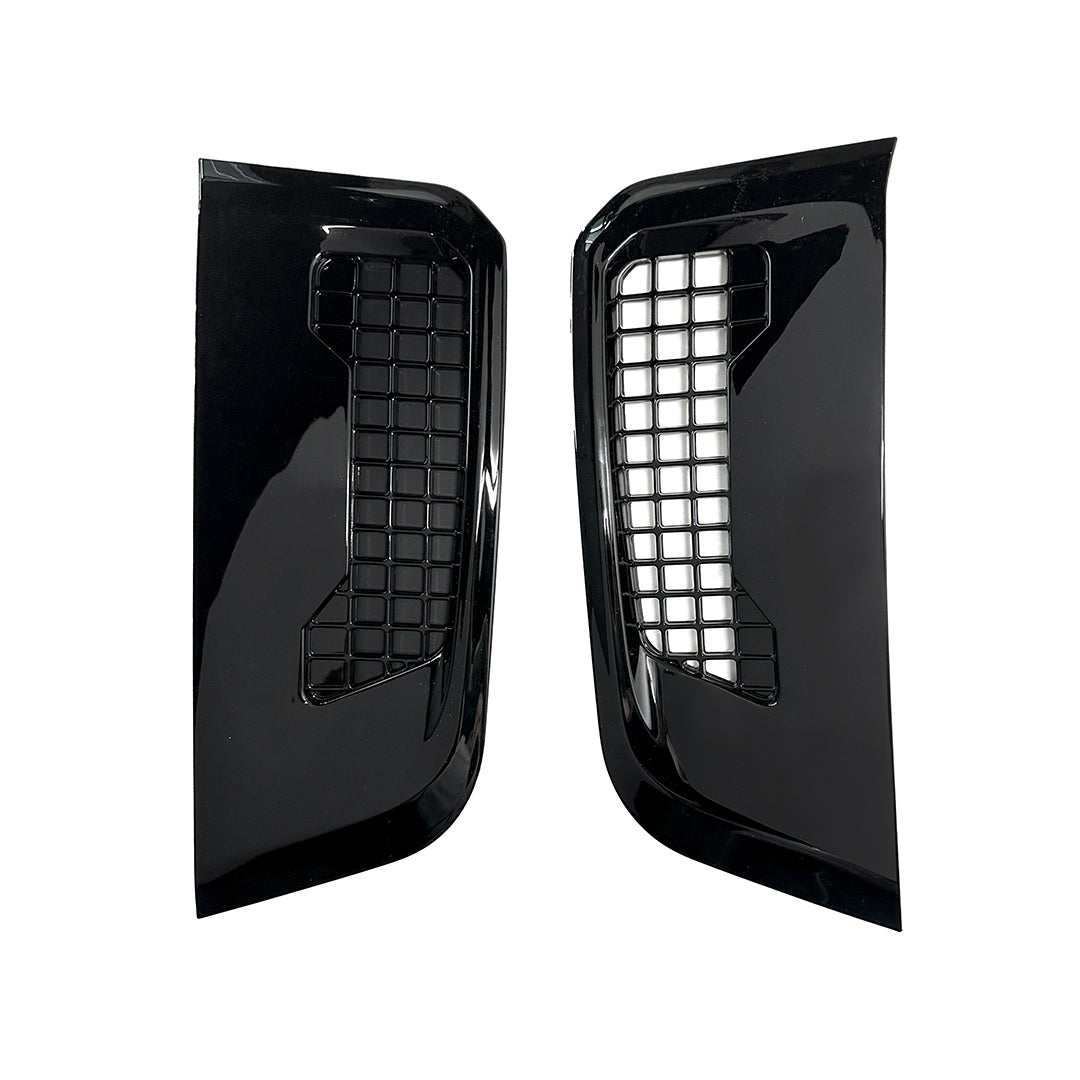 GLOSS BLACK SIDE VENTS FITS LAND ROVER DEFENDER 90, 110 & 130 L663 2020+
