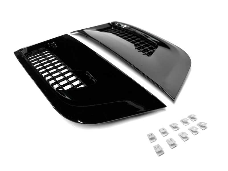 GLOSS BLACK SIDE VENTS FITS LAND ROVER DEFENDER 90, 110 & 130 L663 2020+