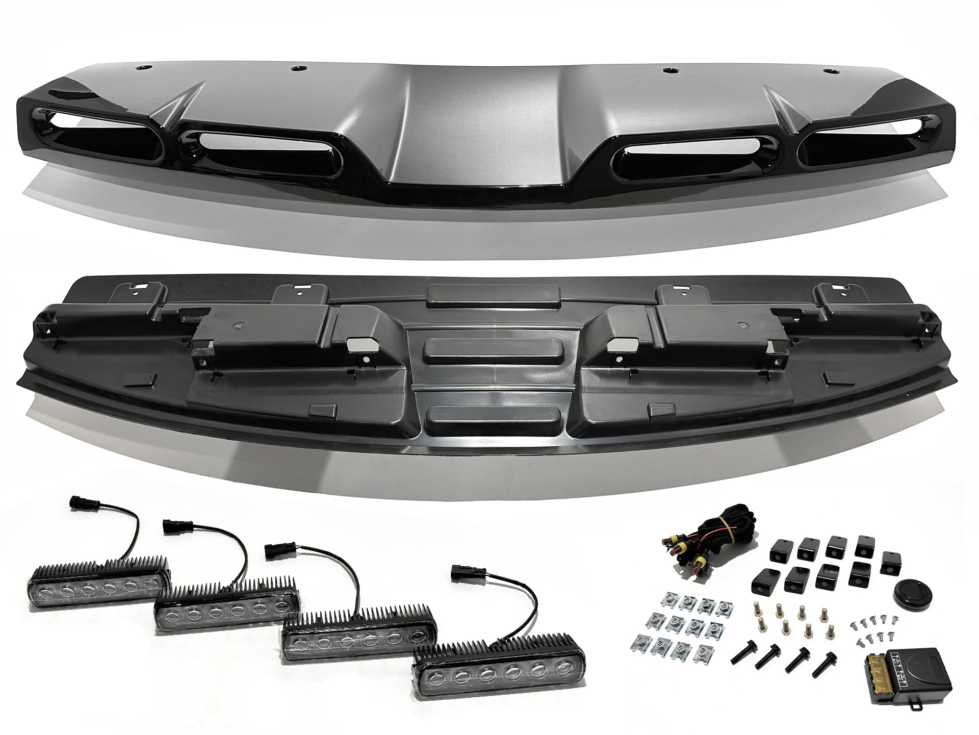 LED ROOF LIGHT BAR FITS LAND ROVER DEFENDER 90/110/130 L663 2020-24 GLOSS BLACK