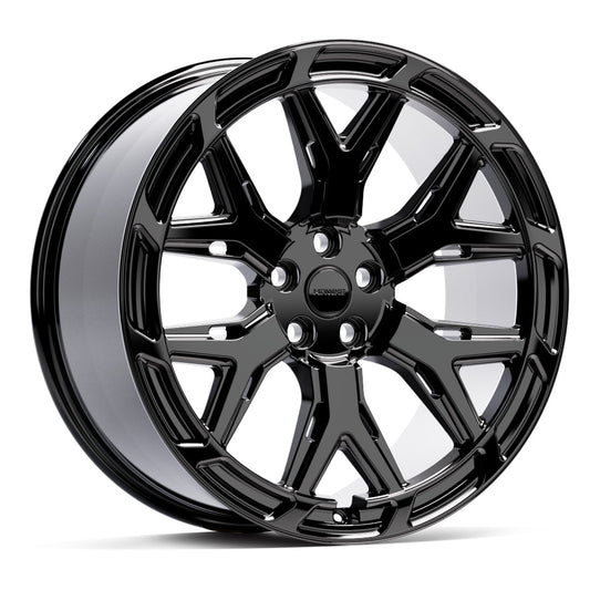 22 inch Hawke Havoc gloss black alloy wheel for Land Rover Defender L663