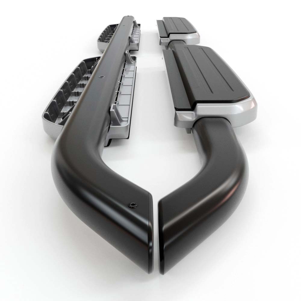 LAND ROVER DEFENDER 110 L663 SIDE STEPS RUNNING BOARDS SILVER