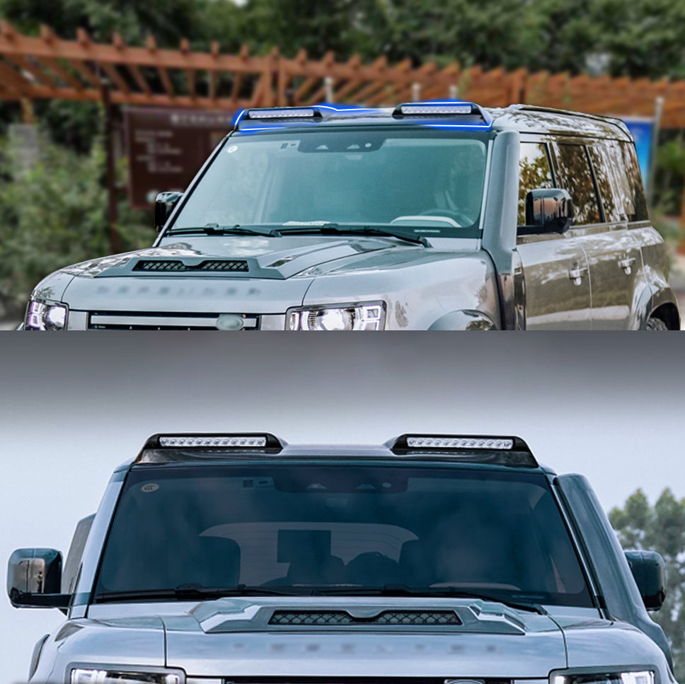 Land Rover Defender Dual Gloss Black Roof Light Kit - L663