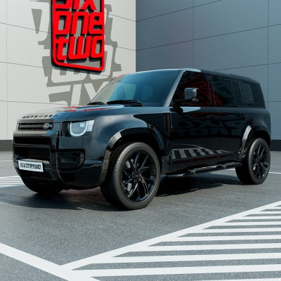 LAND ROVER DEFENDER 110 L663 HAWKE SIDE STEPS RUNNING BOARDS BLACK