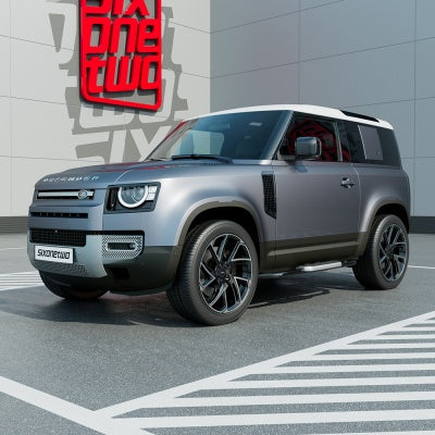 LAND ROVER DEFENDER 90 L663 SIDE STEPS RUNNING BOARDS SILVER