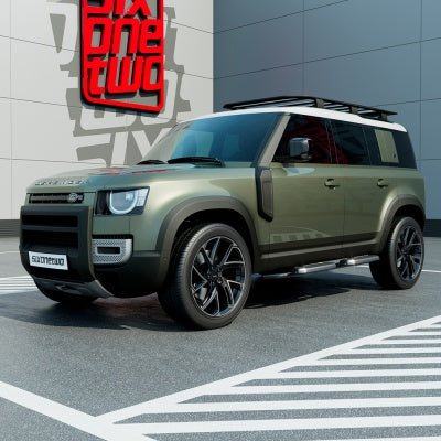 LAND ROVER DEFENDER 110 L663 SIDE STEPS RUNNING BOARDS SILVER