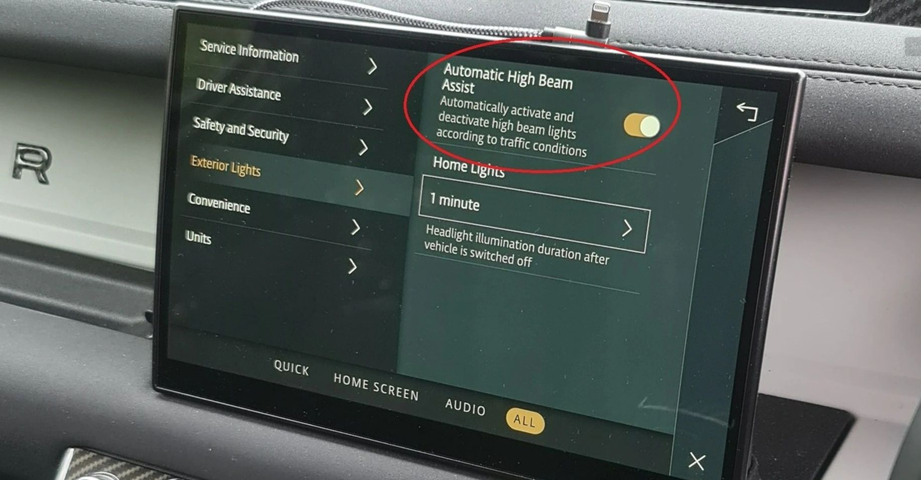Defender Auto High Beam Assist activation