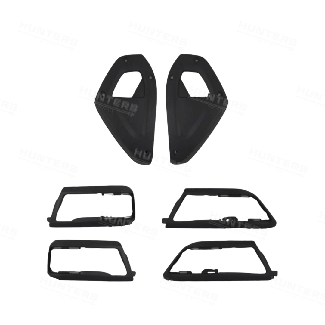 Genuine satin black Defender interior trim components