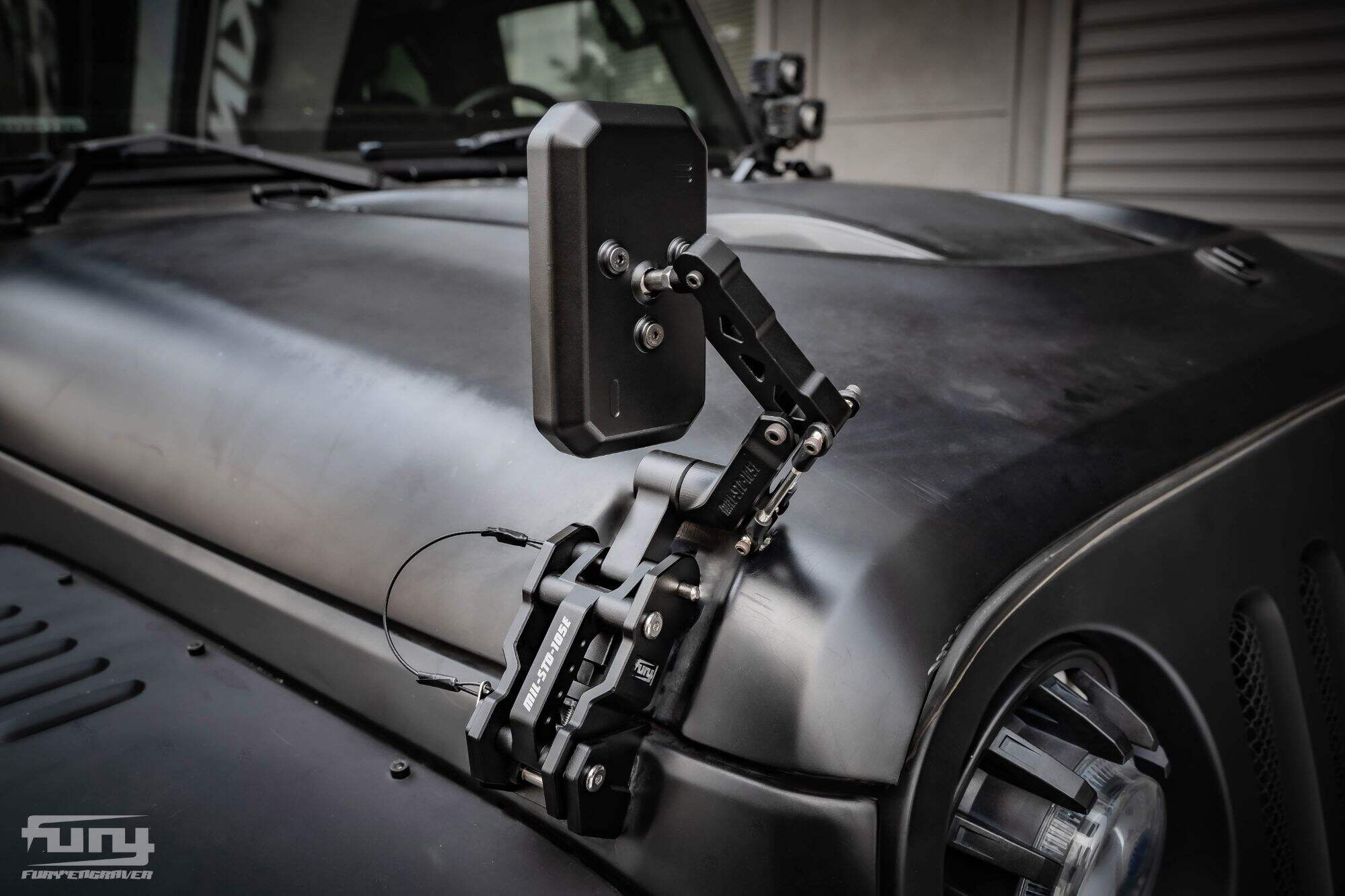 Fury hood lock with mirror For Jeep wrangler