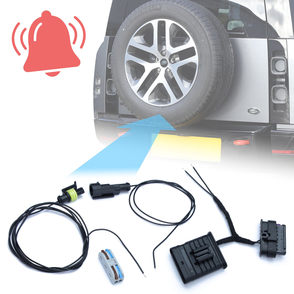Defender L663 spare-wheel alarm wiring kit