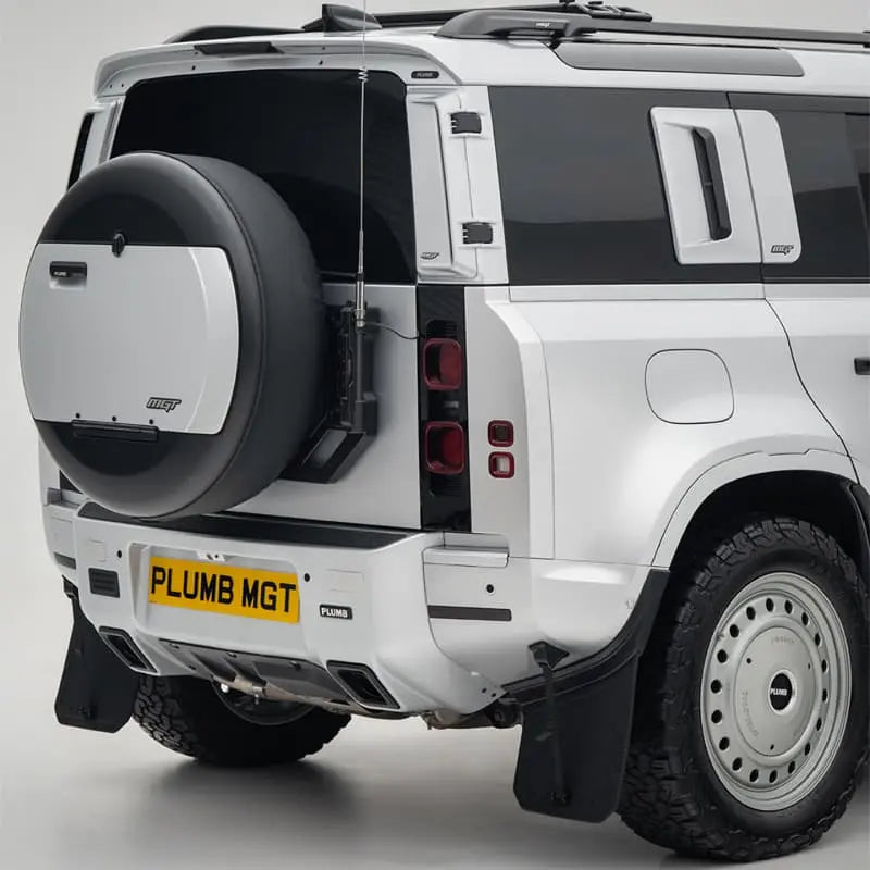 PLUMB M-GT rear styling and spare wheel cover on Defender L663