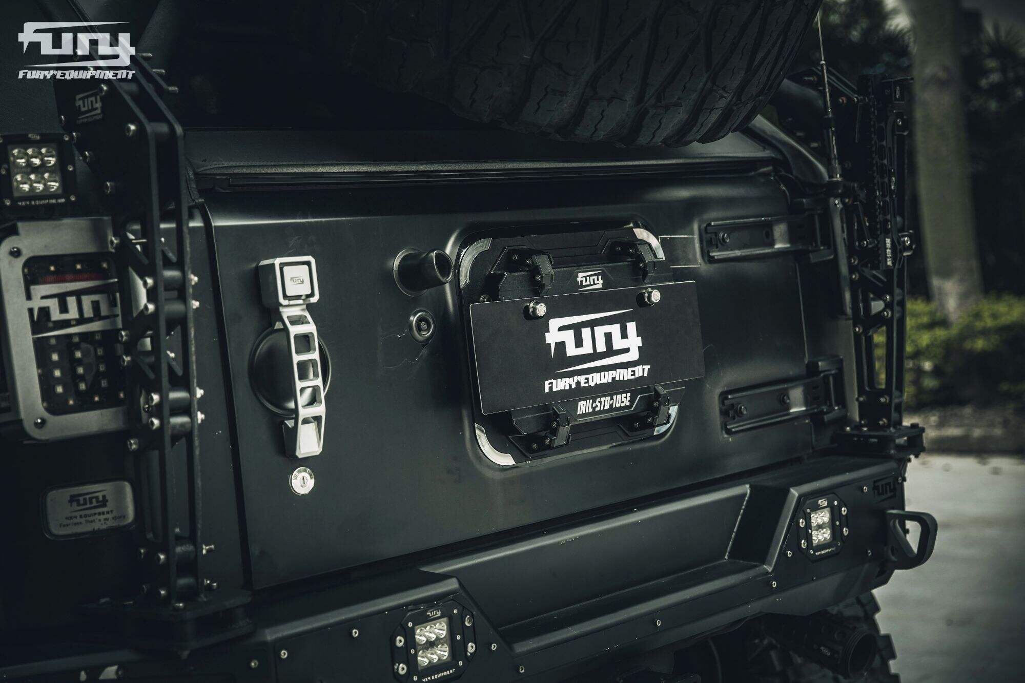 Fury  TAIL DOOR LICENSE PLATE FRAME For Jeep wrangler