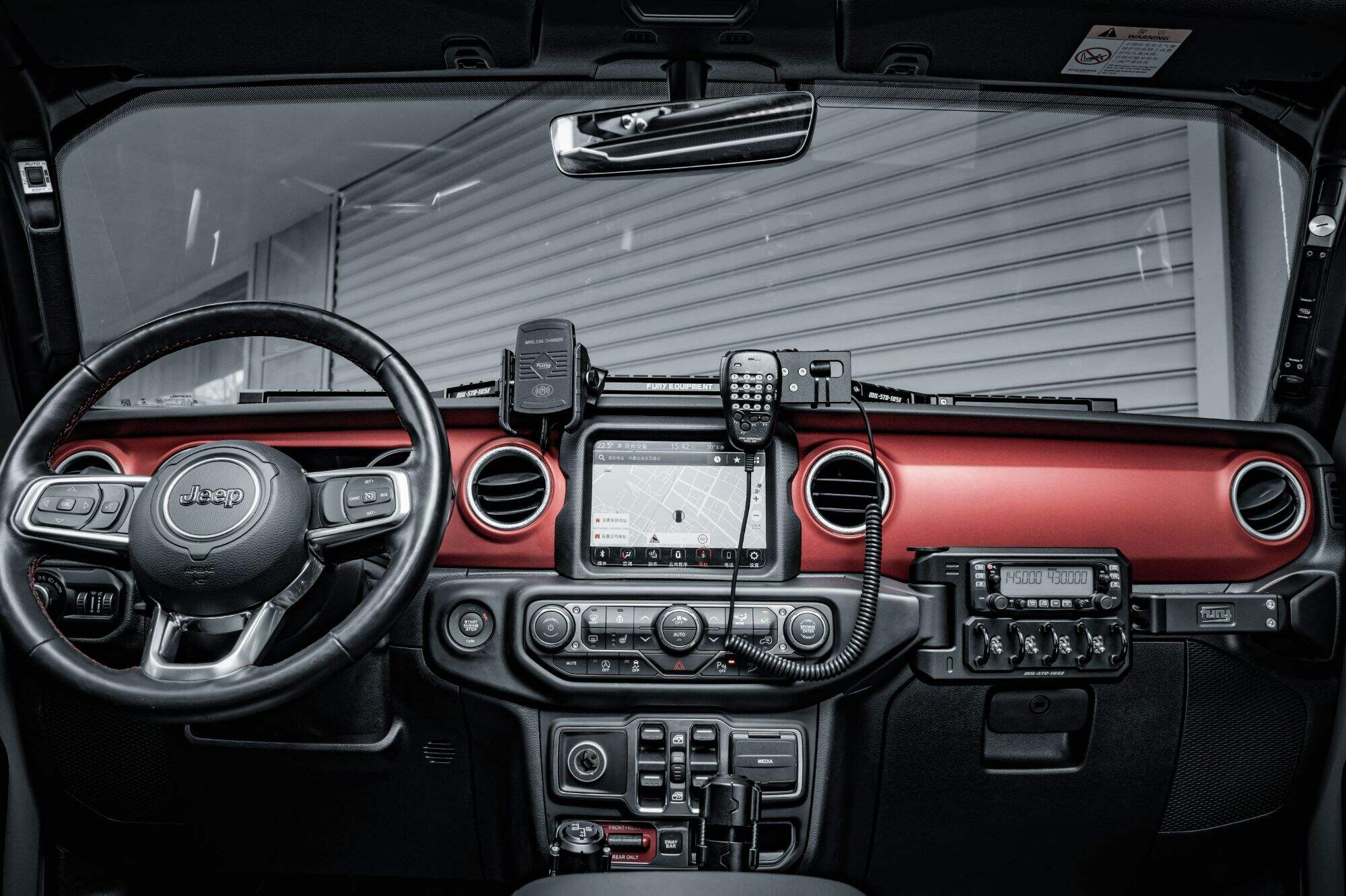 Fury CONTROL PANEL KIT WITH TABLET SUPPORT For Jeep Wrangler