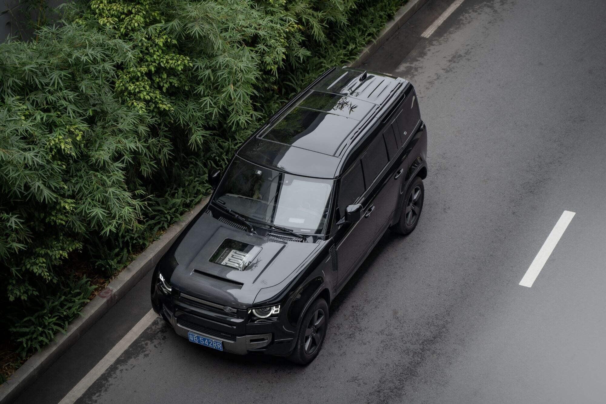 Plumb Dry carbon fibre hood kit alloy V8 bonnet plate For Land Rover Defender 90/110