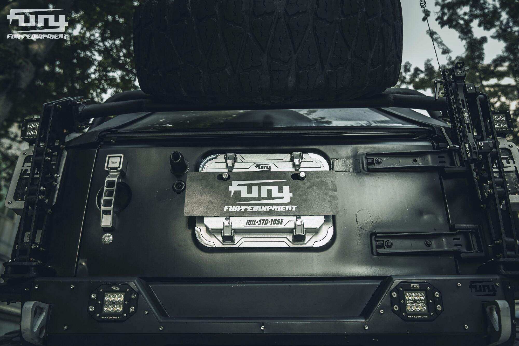 Fury  TAIL DOOR LICENSE PLATE FRAME For Jeep wrangler