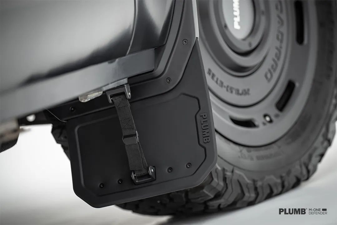 PLUMB M-One mudguard upgrade installed on Defender