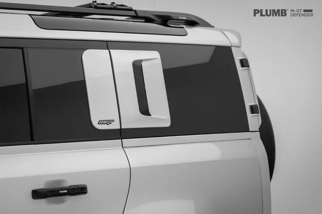 PLUMB M-GT Side Window Panels fitted to Land Rover Defender L663