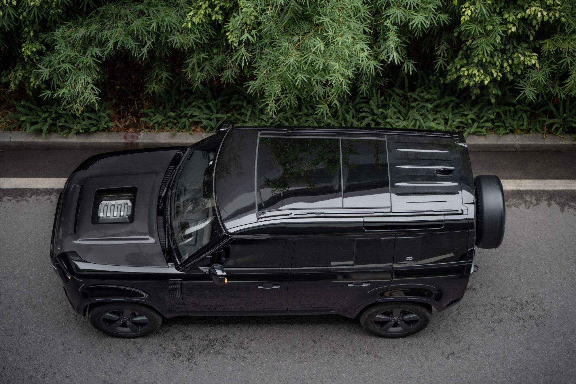 Plumb Dry carbon fibre hood kit alloy V8 bonnet plate For Land Rover Defender 90/110