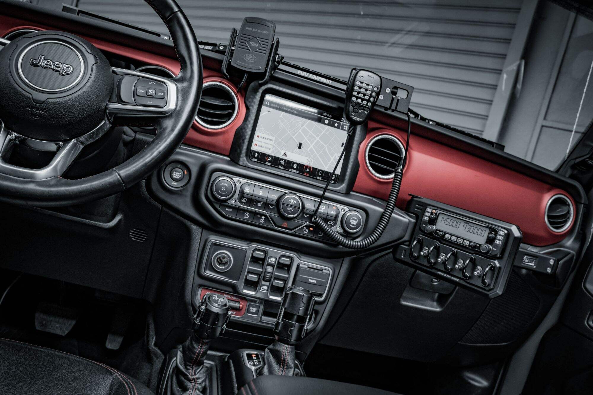 Fury CONTROL PANEL KIT WITH TABLET SUPPORT For Jeep Wrangler