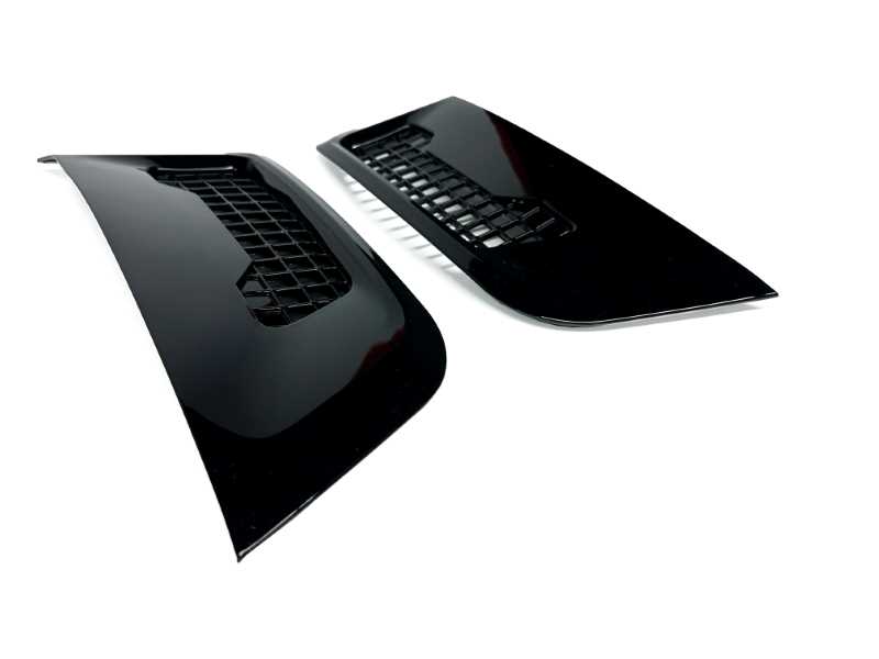 GLOSS BLACK SIDE VENTS FITS LAND ROVER DEFENDER 90, 110 & 130 L663 2020+