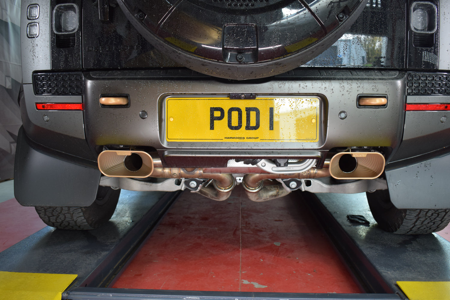 QuickSilver Defender OCTA tailpipe fitted view