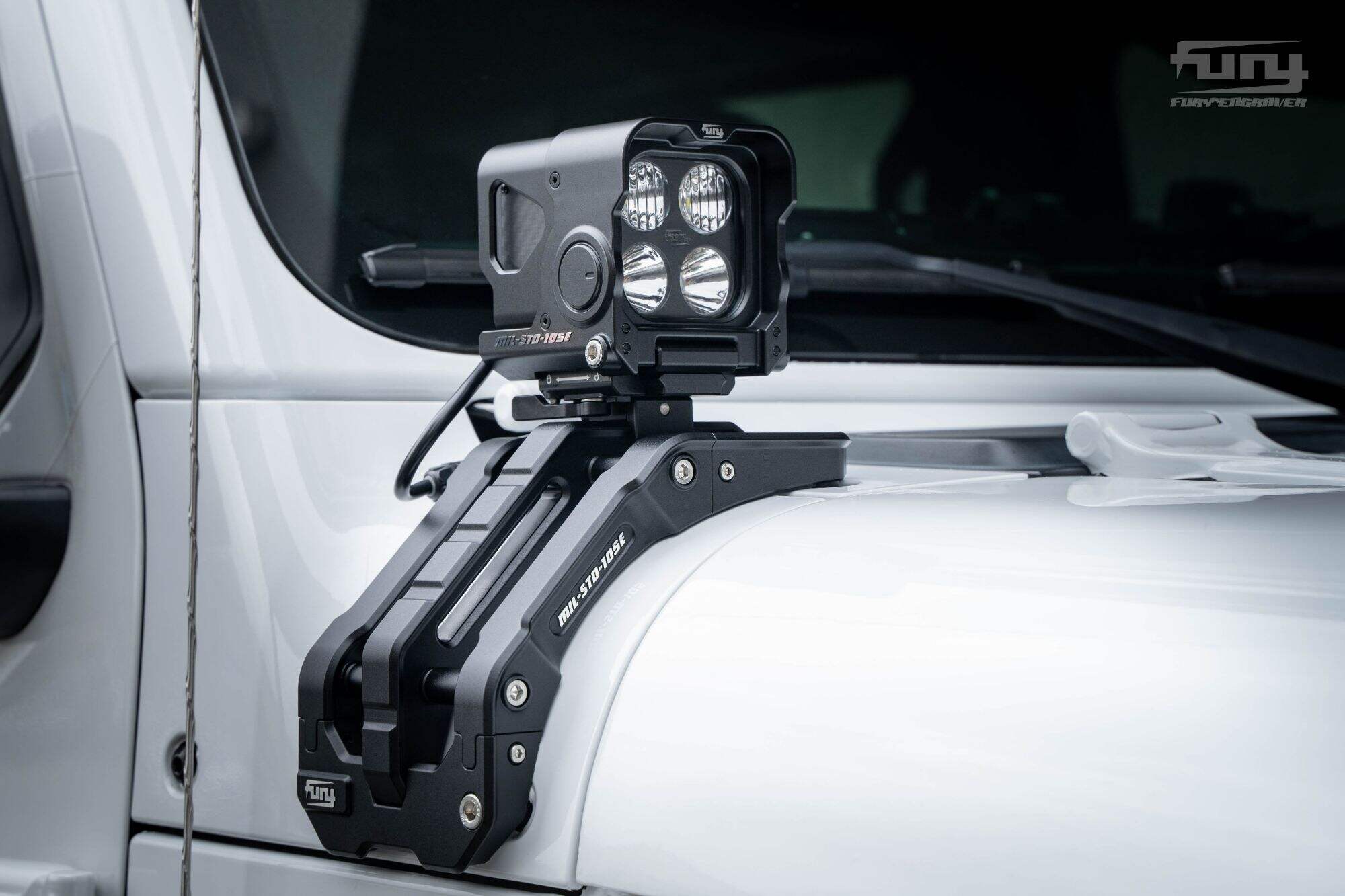 Fury Gravity A-pillar bracket handle integrated lighting system For JEEP WRANGLER