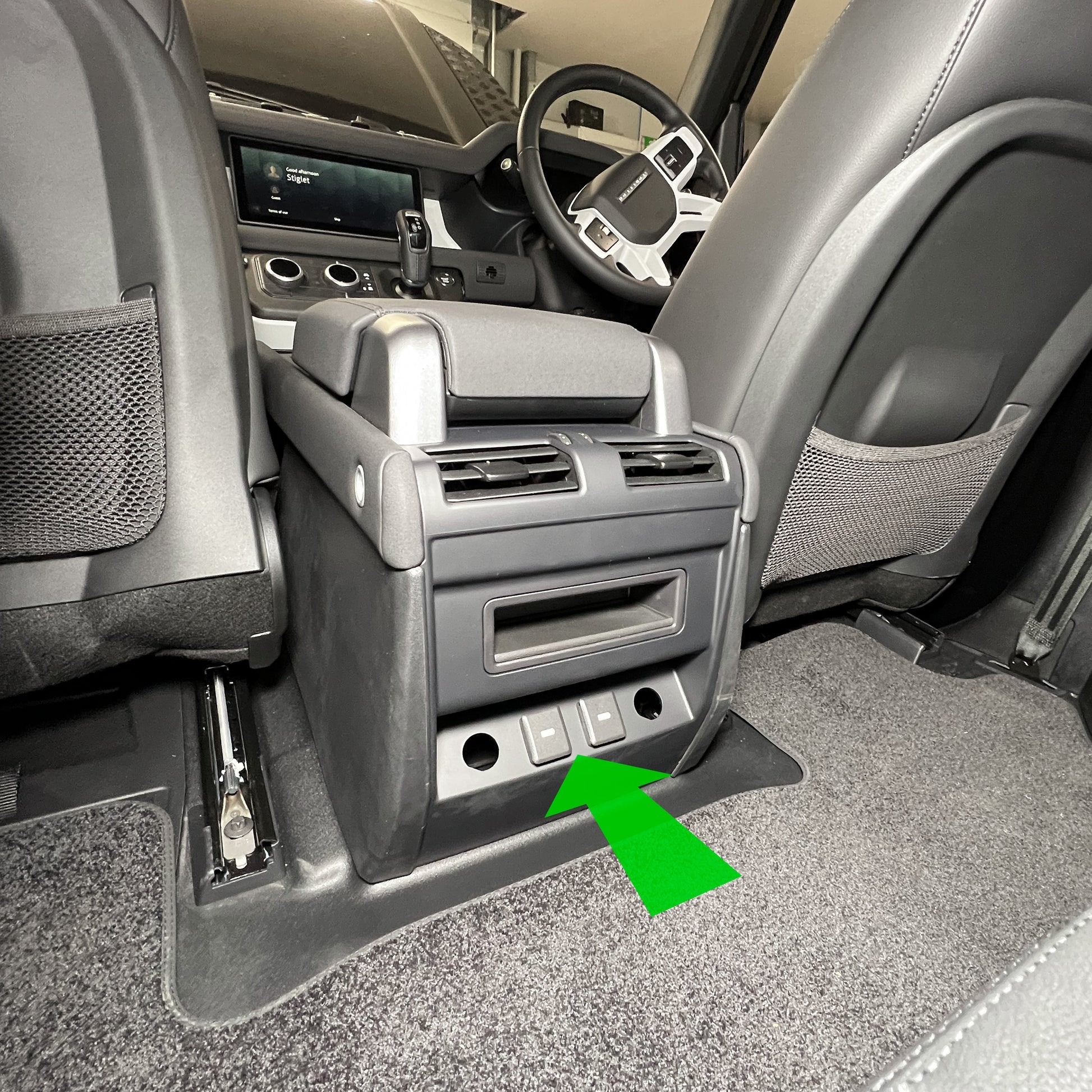 Defender L663 rear power outlet retrofit