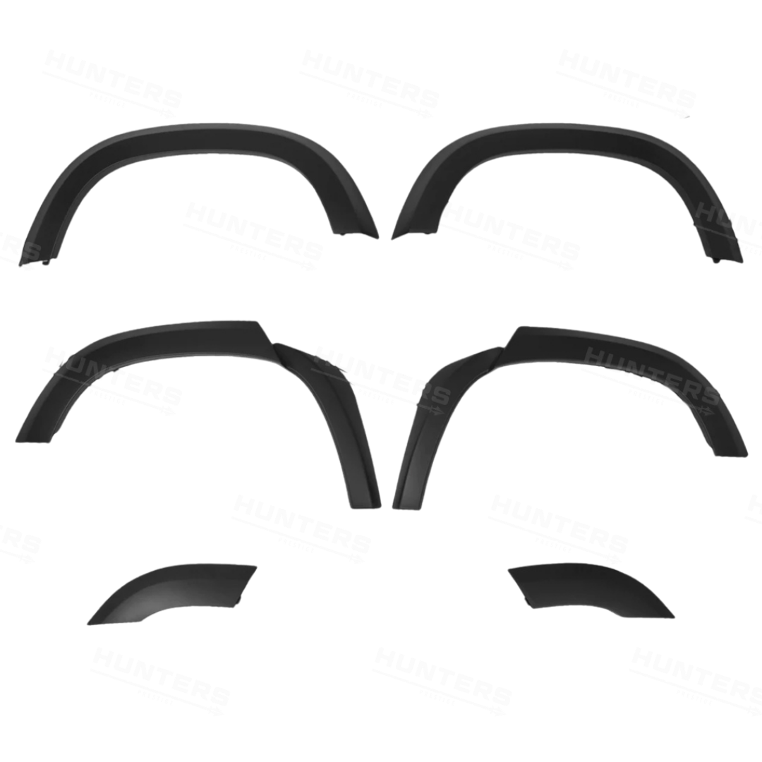 Genuine matt black wide wheel arch components for Defender 130 L663