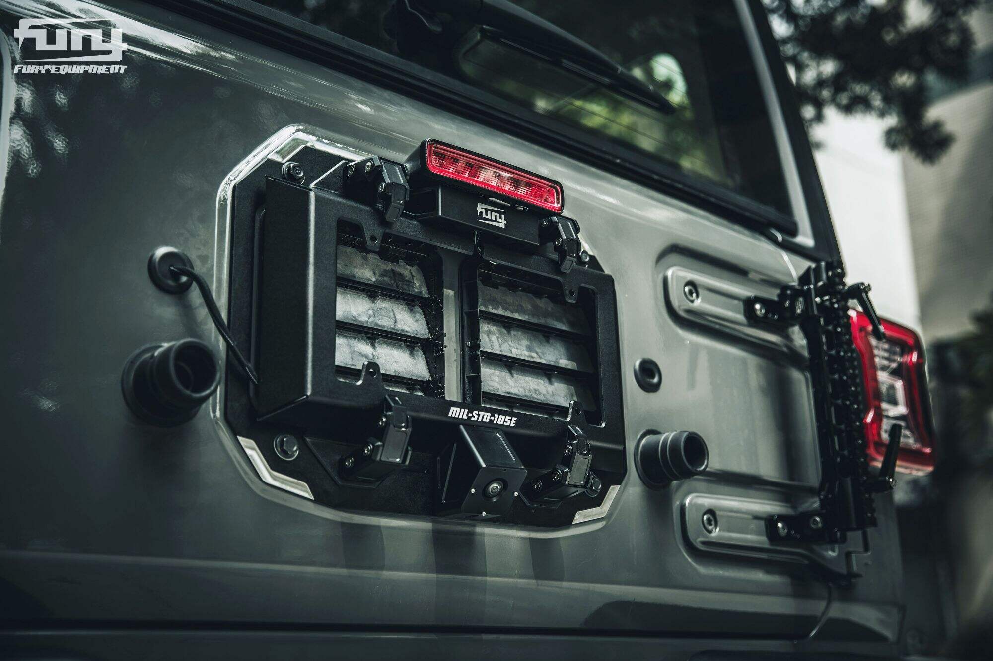 Fury  TAIL DOOR LICENSE PLATE FRAME For Jeep wrangler