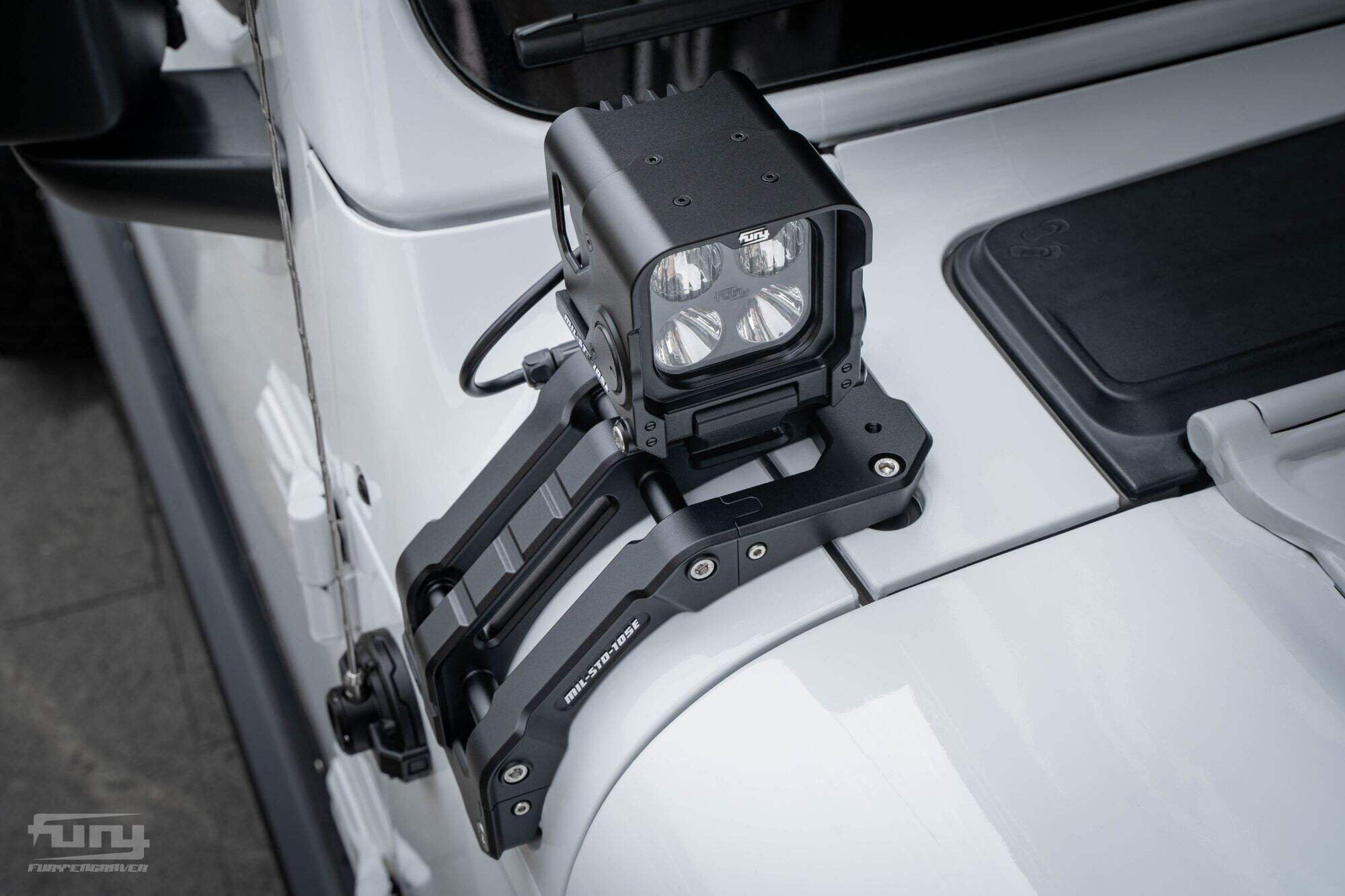 Fury Gravity A-pillar bracket handle integrated lighting system For JEEP WRANGLER